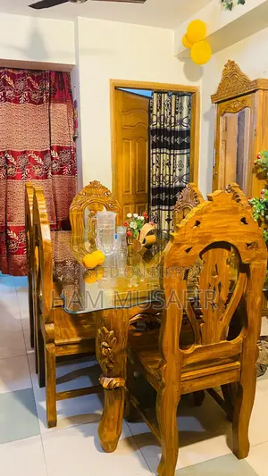 Bed size 6/7 feet, Dressing table, Dining table, Sofa 2+2+1 with Tea table
