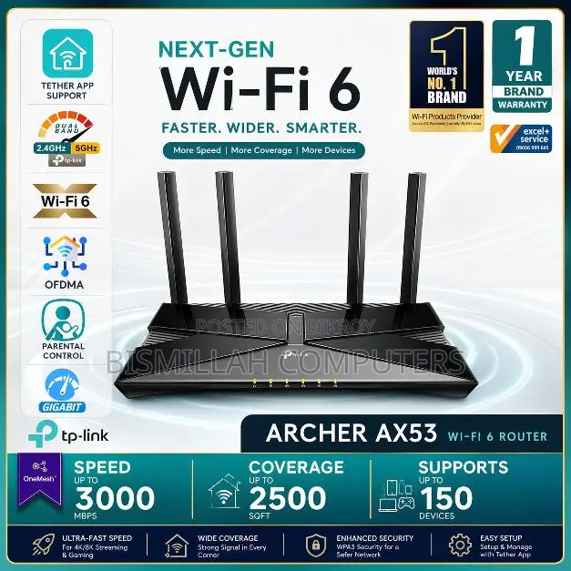 Tp Link Blazing Speed Wi-Fi 6 Router – Upgrade Your Internet Today!