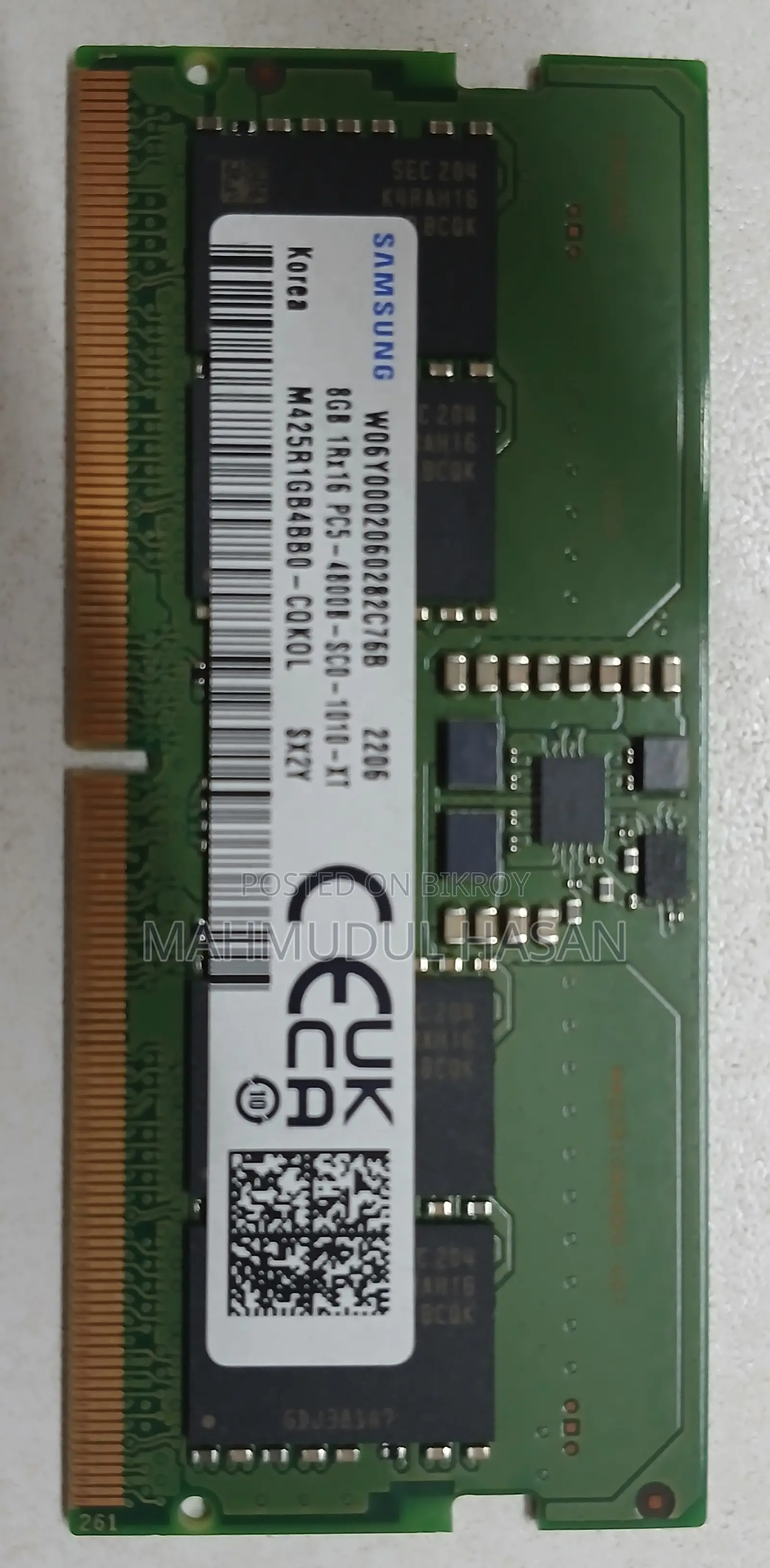 Samsung 8GB DDR5 4800 MHz Laptop RAM