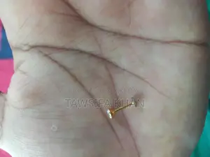 Gold Nose Pin with Zircon Stone