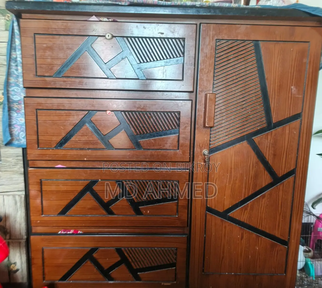 Bed and Wardrobe