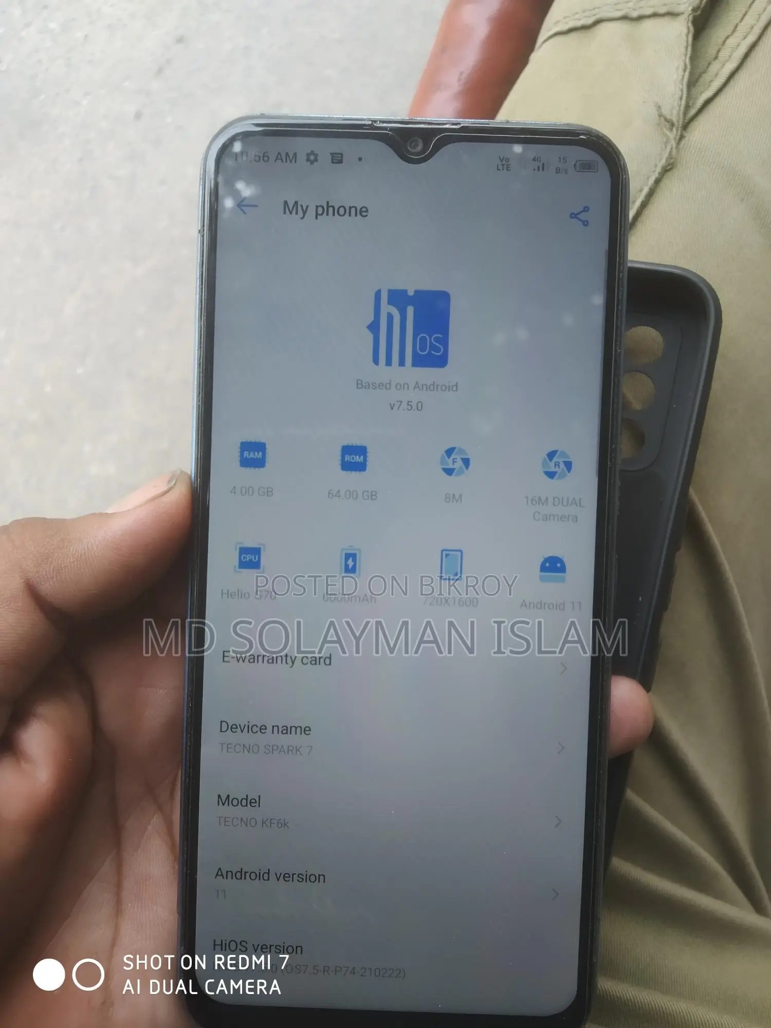 Tecno Spark 7 4 64 (Used)