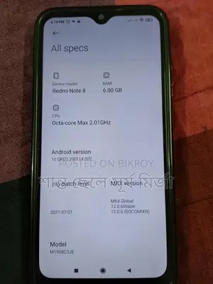 Xiaomi Redmi Note 8 ` (Used)