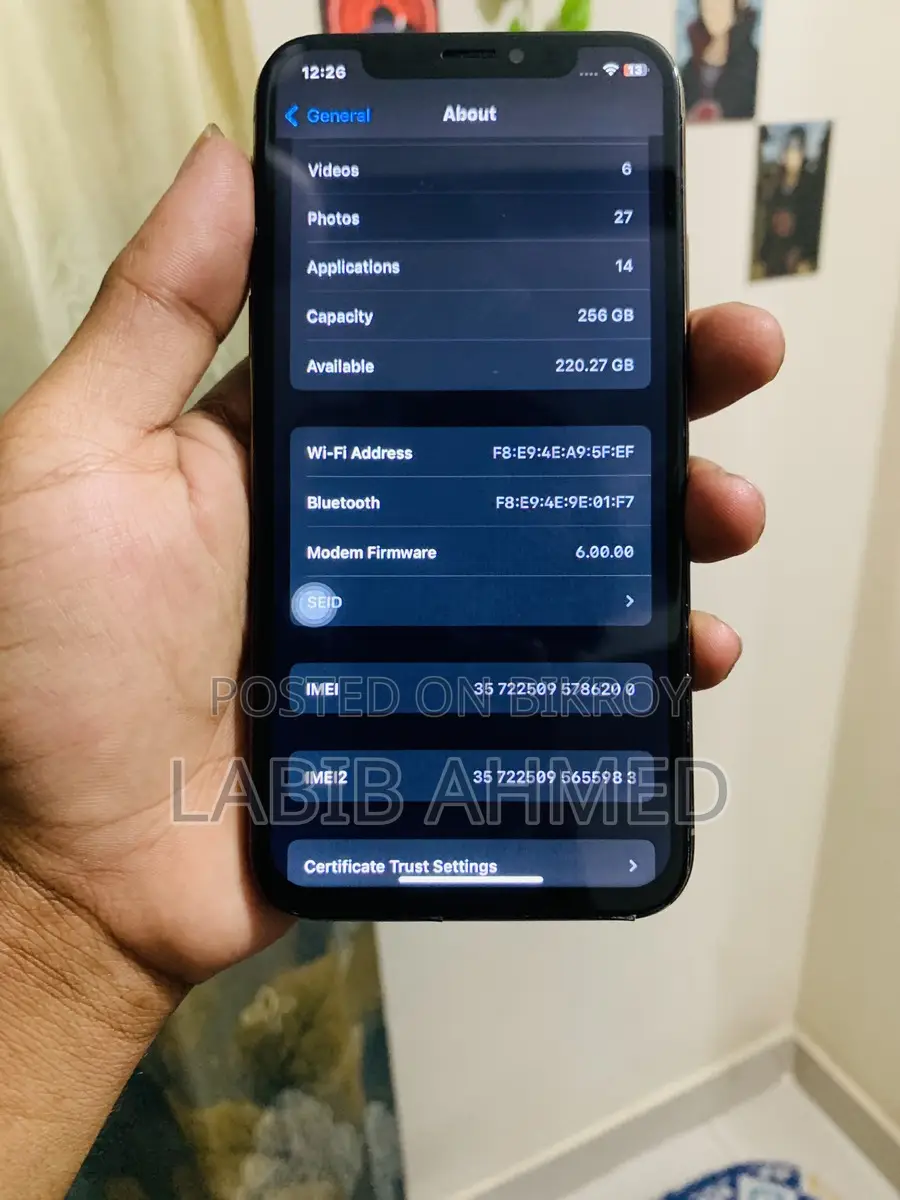 Apple iPhone XS 256 gb (Used)