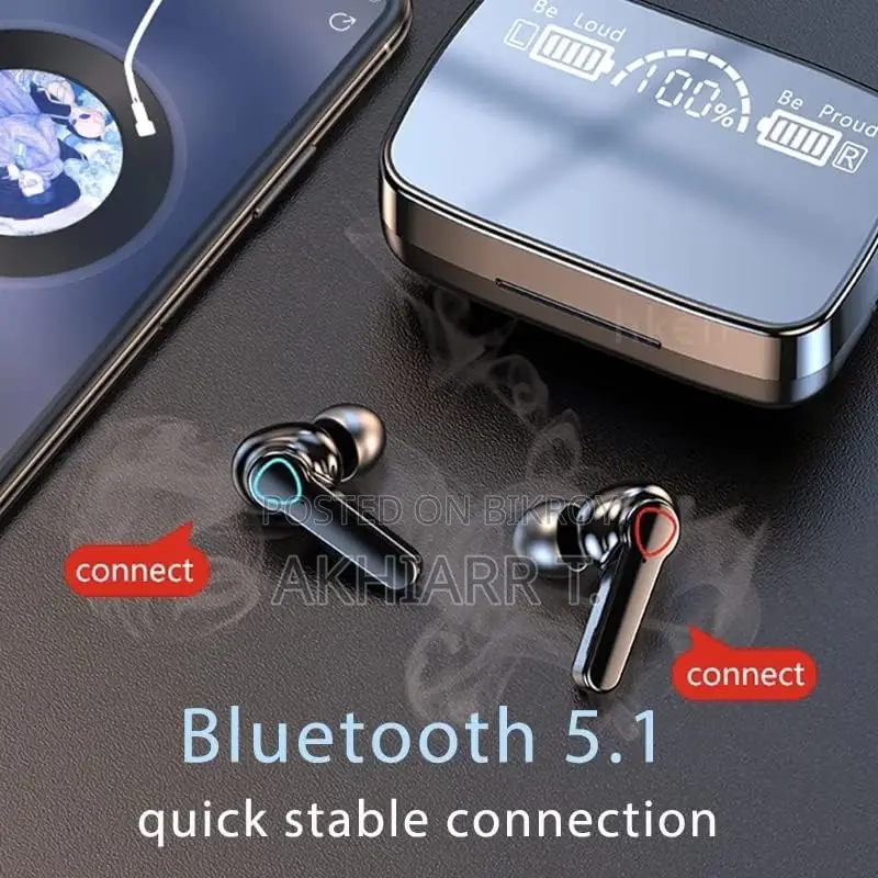 M19 Earphone Bluetooth Wireless Headphones with Microphone Low Latency.