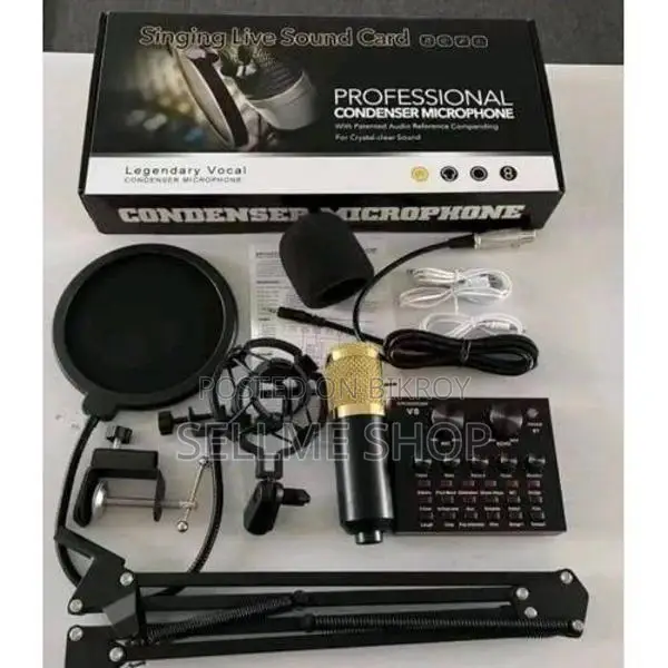 Bm 800 Condenser Mic + V8 Sound Card