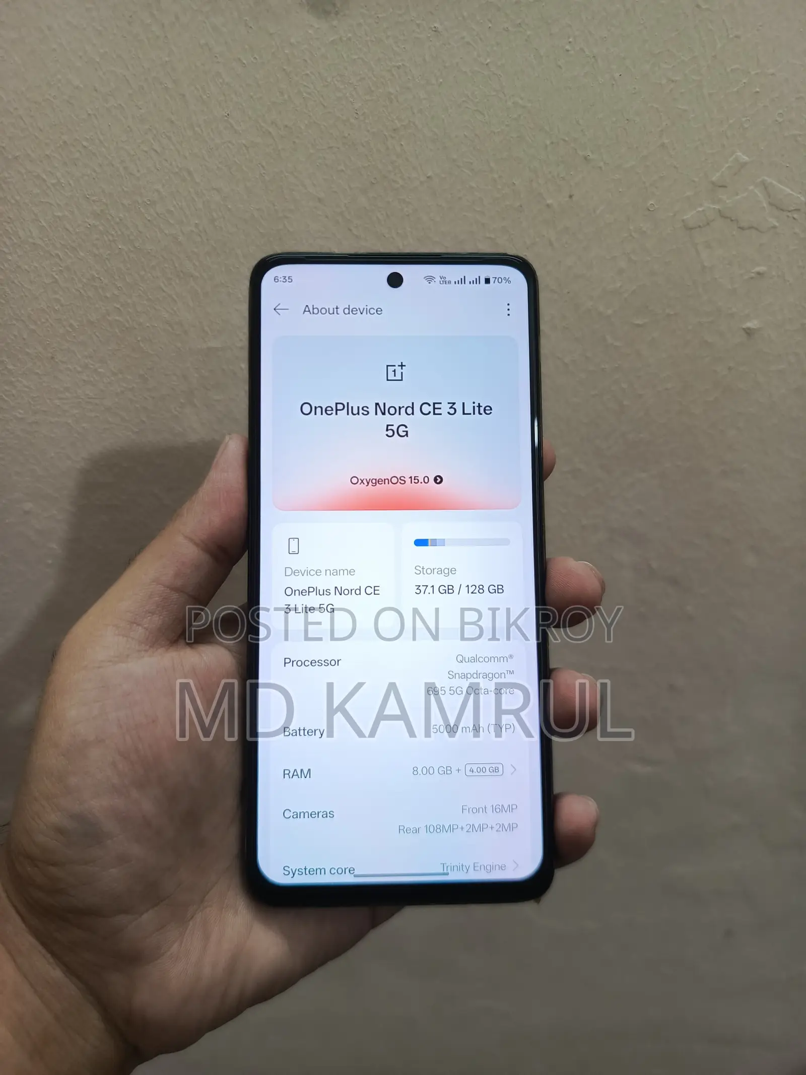 OnePlus Nord CE 3 lite 5G (Used)