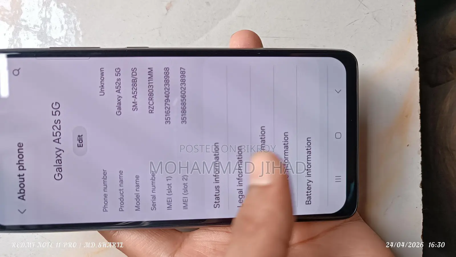 Samsung Galaxy A52S 2025 (Used)