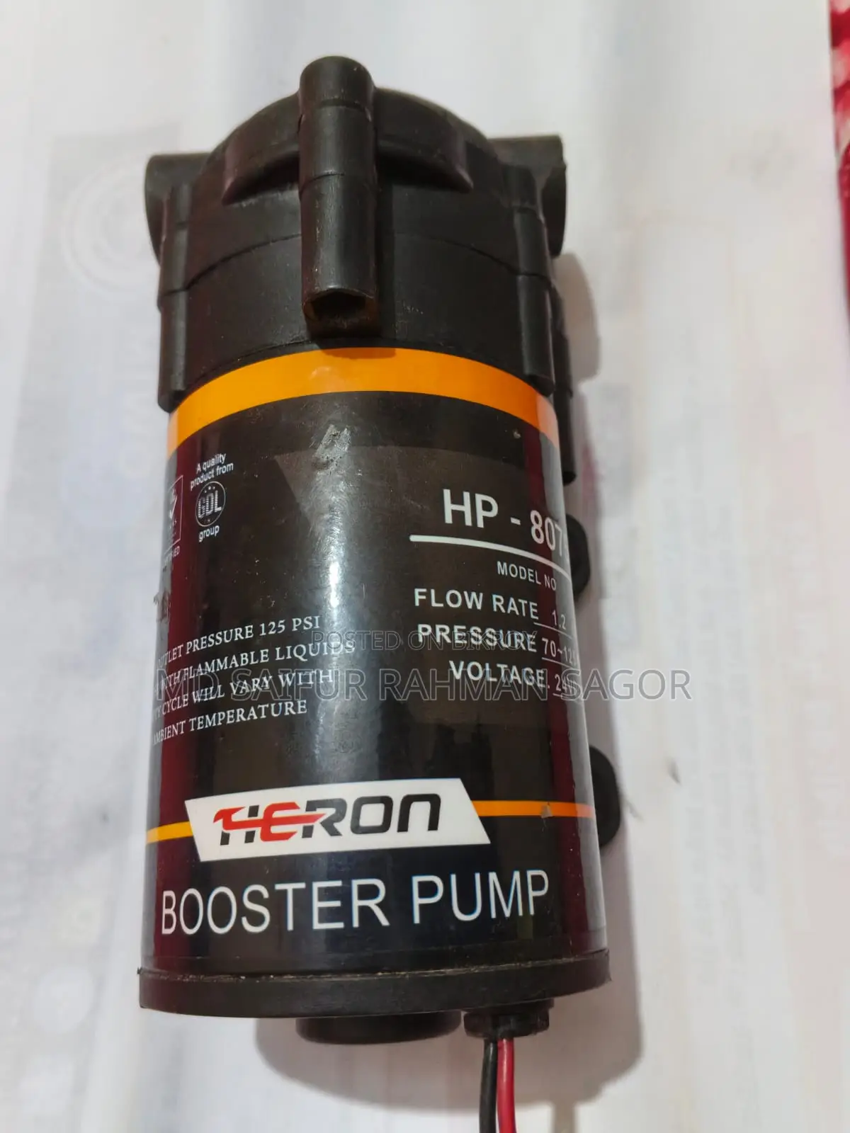 Heron 75gpd Water Pump