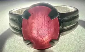 Original Burmese Ruby Silver Ring