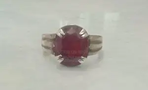 অরজিনাল বার্মিজ রুবি পাথর রুপার আন্টি