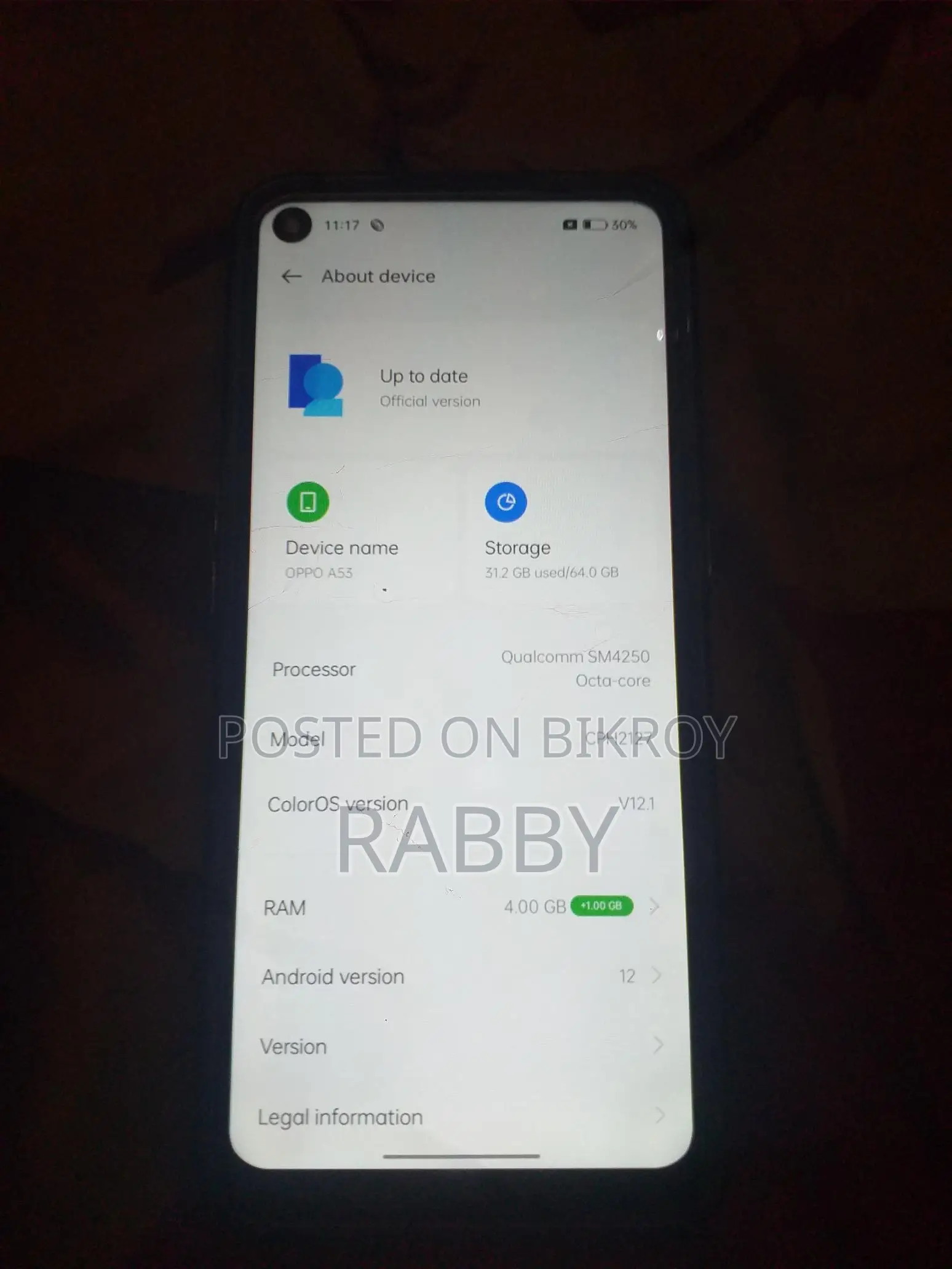 OPPO A53 4+3 / 64 GB (Used)