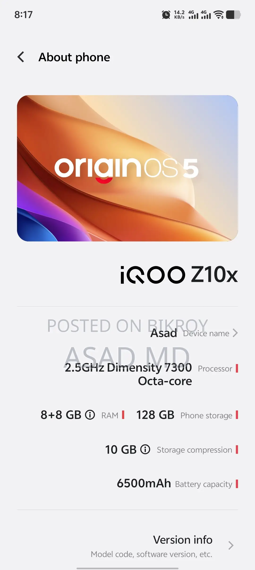 iQOO Z10 china rom (Used)