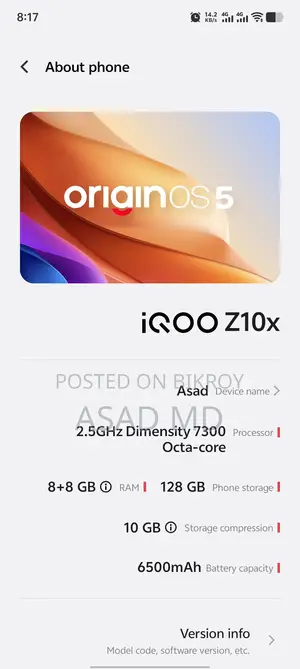 iQOO Z10 china rom (Used)