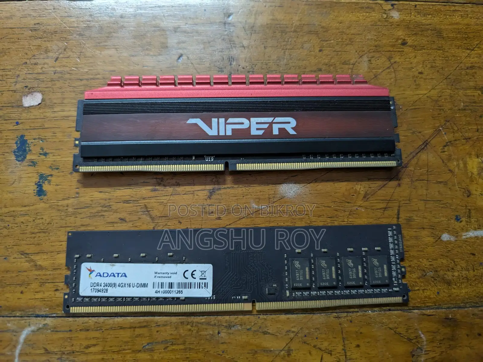 2x 4GB DDR4 RAM