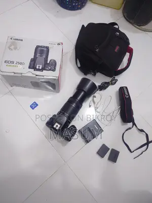 ক্যানন ২৫০ডি ৪কে ডিএসএলআর ফুল বক্স সাথে ৫৫-২৫০মিমি আইএস আইআই জুম লেন্স