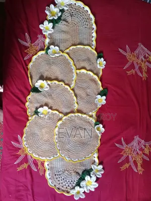 Two Sets of Crochet Table Mats