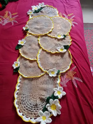 Two Sets of Crochet Table Mats