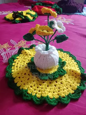 Two Sets of Crochet Table Mats