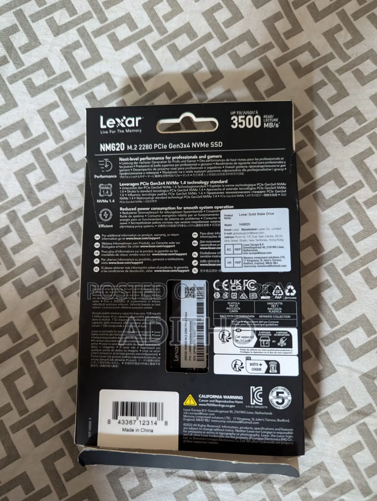 1.ssd-lexar Nm620 Nvm Ssd 256 Gb (4.5 Yr Warranty Still Now)