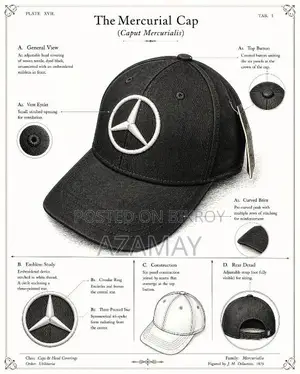Mercedes Men's Cotton Trucker Snapback Baseball Cap Hat - For Men