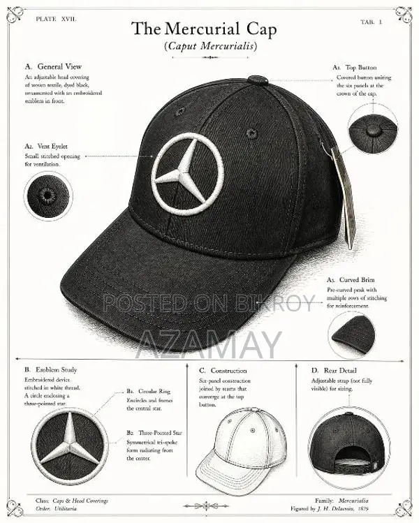 Mercedes Men's Cotton Trucker Snapback Baseball Cap Hat - For Men