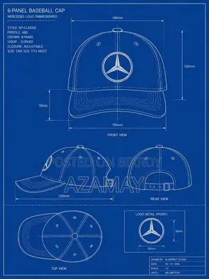 Mercedes Men's Cotton Trucker Snapback Baseball Cap Hat - For Men