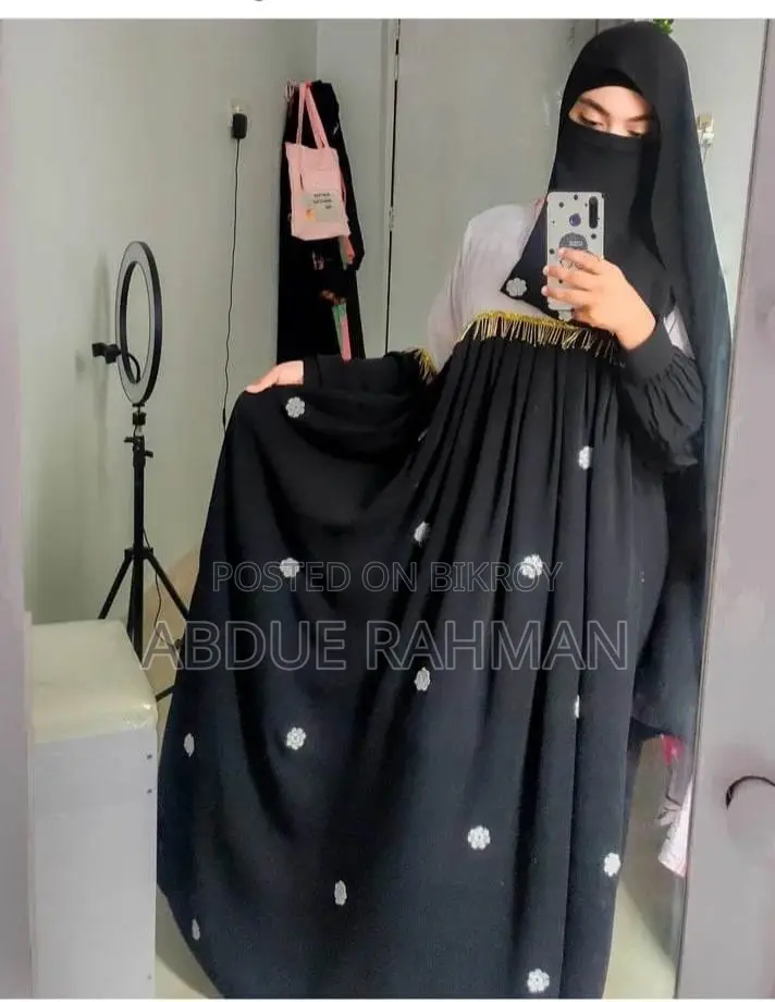 Dubai Cherry Fabric Party Burqa