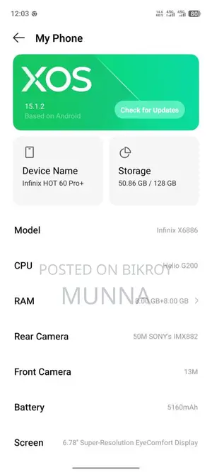 Infinix Hot 60 Pro Plus (Used)