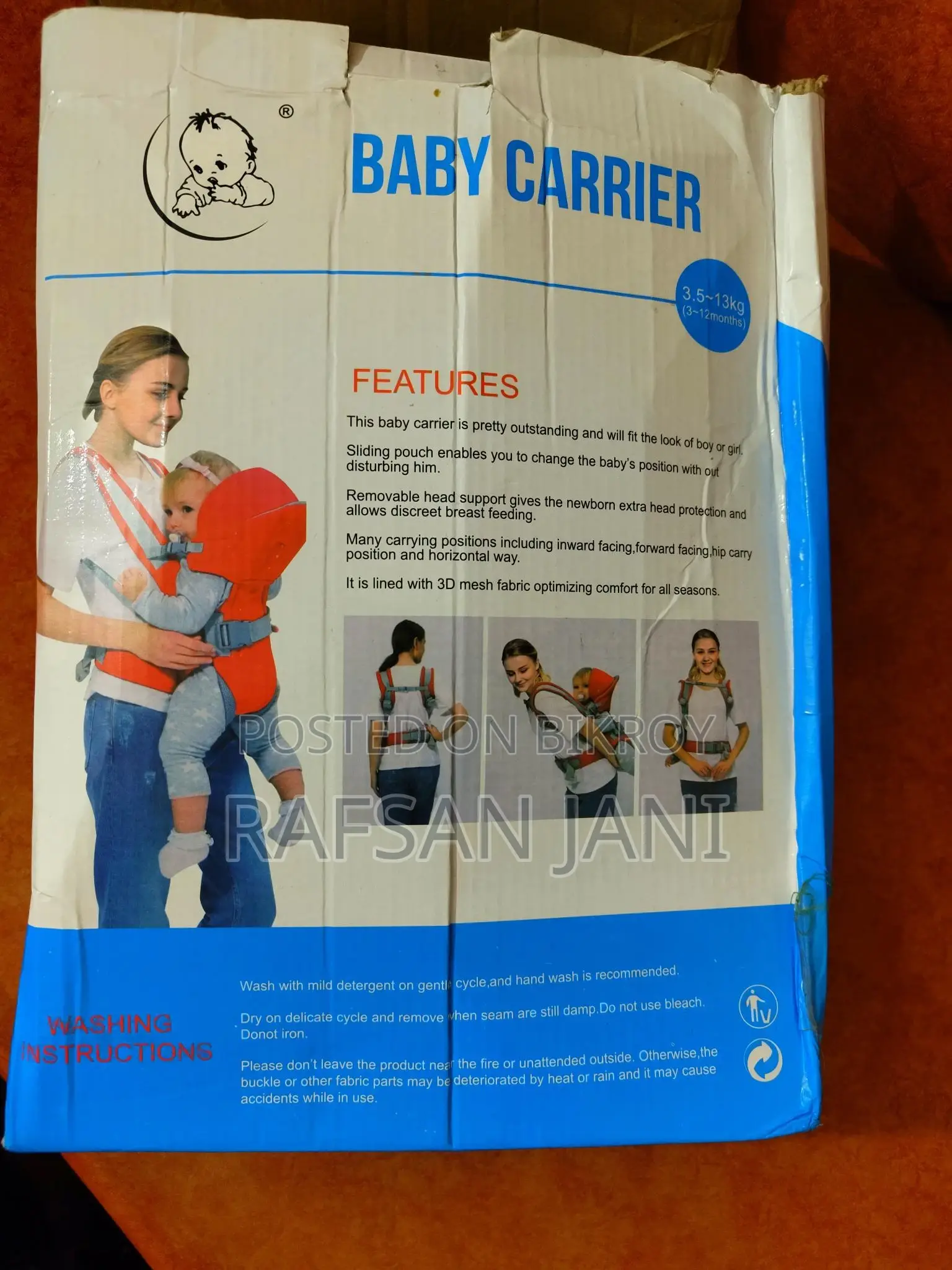 Multi-position Baby Carrier Bag - Like New