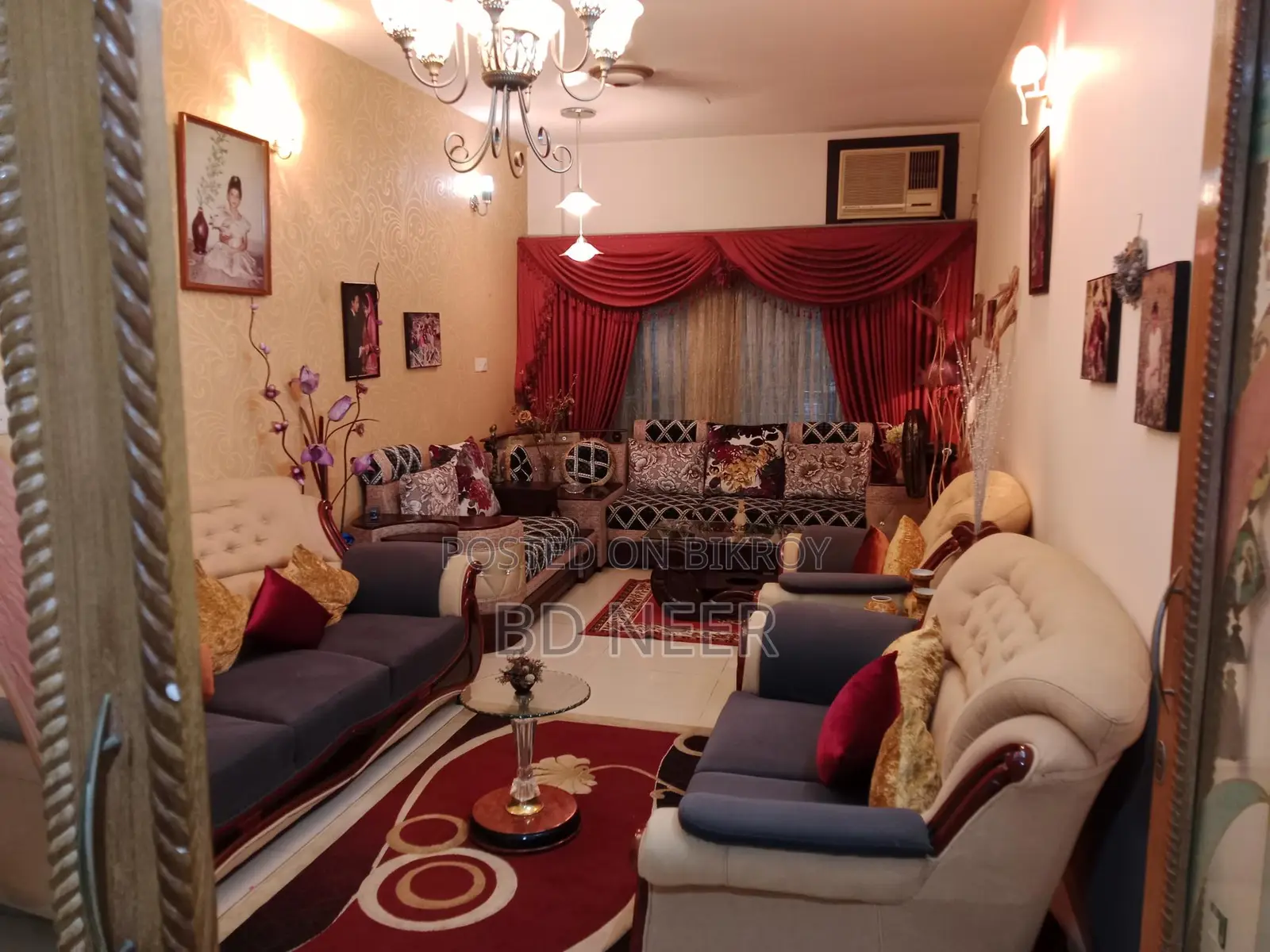 good looking semi furnish 3 Bed room apt rent in Gulshan