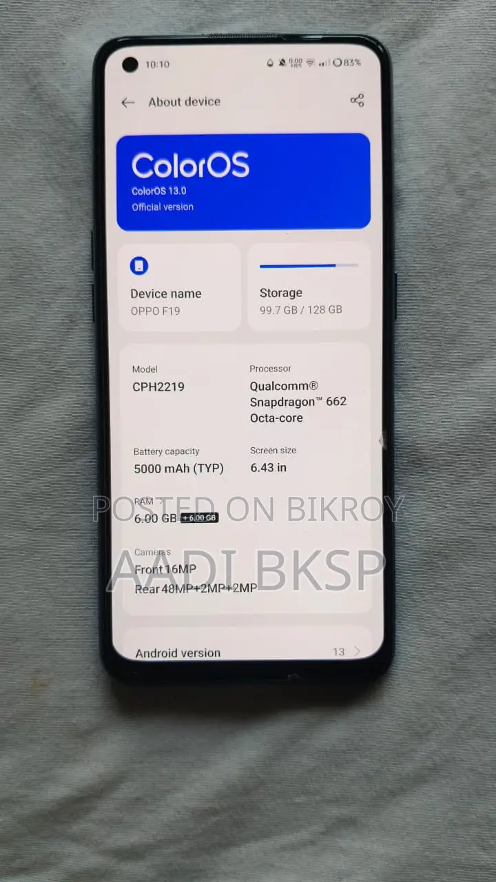 OPPO F19 6/128 (Used)