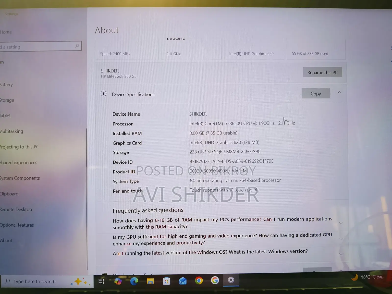 HP Laptop for sale