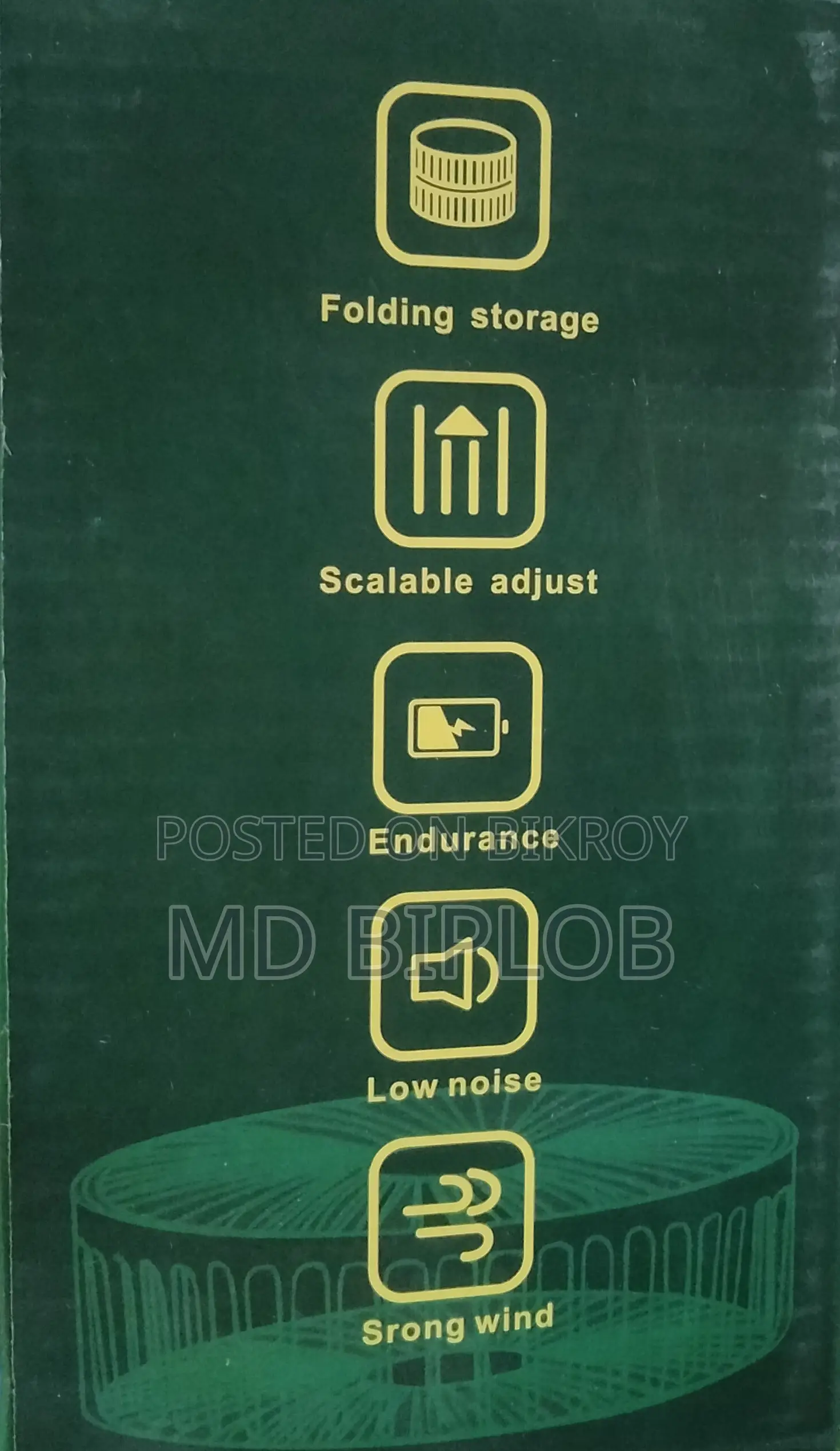 Folding Storage Net Red Fan