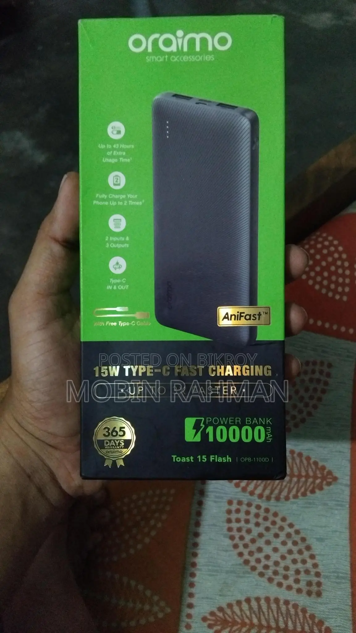 Oraimo 10000 Mah Power Bank