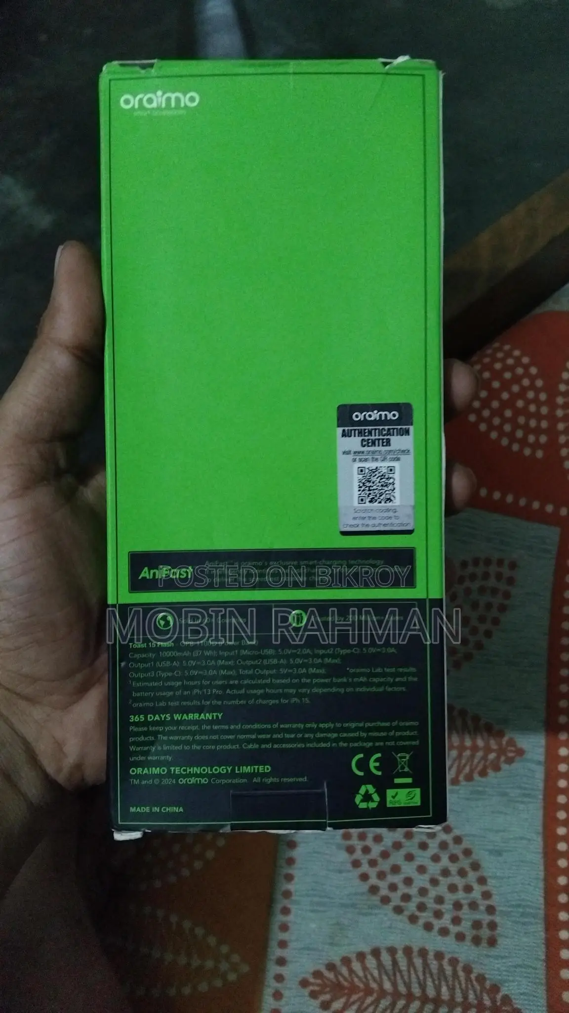Oraimo 10000 Mah Power Bank