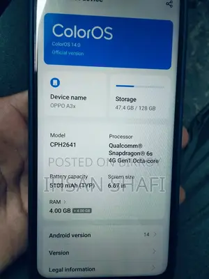 OPPO A3x 4+4/128 (Used)