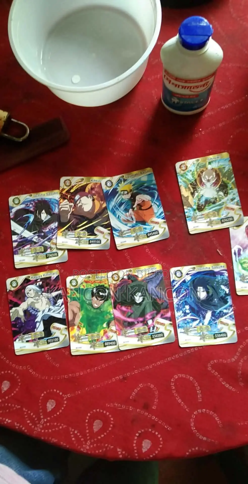 Naruto Gold Foil Card 17 Pcs Full Set