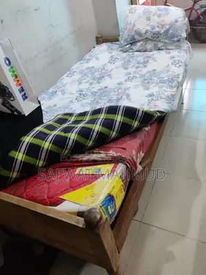 Teak Wood Bed with Mattress for Sale