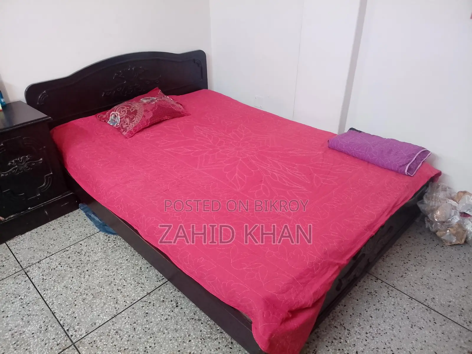 Bed, Meat-safe, Table, and Mattress