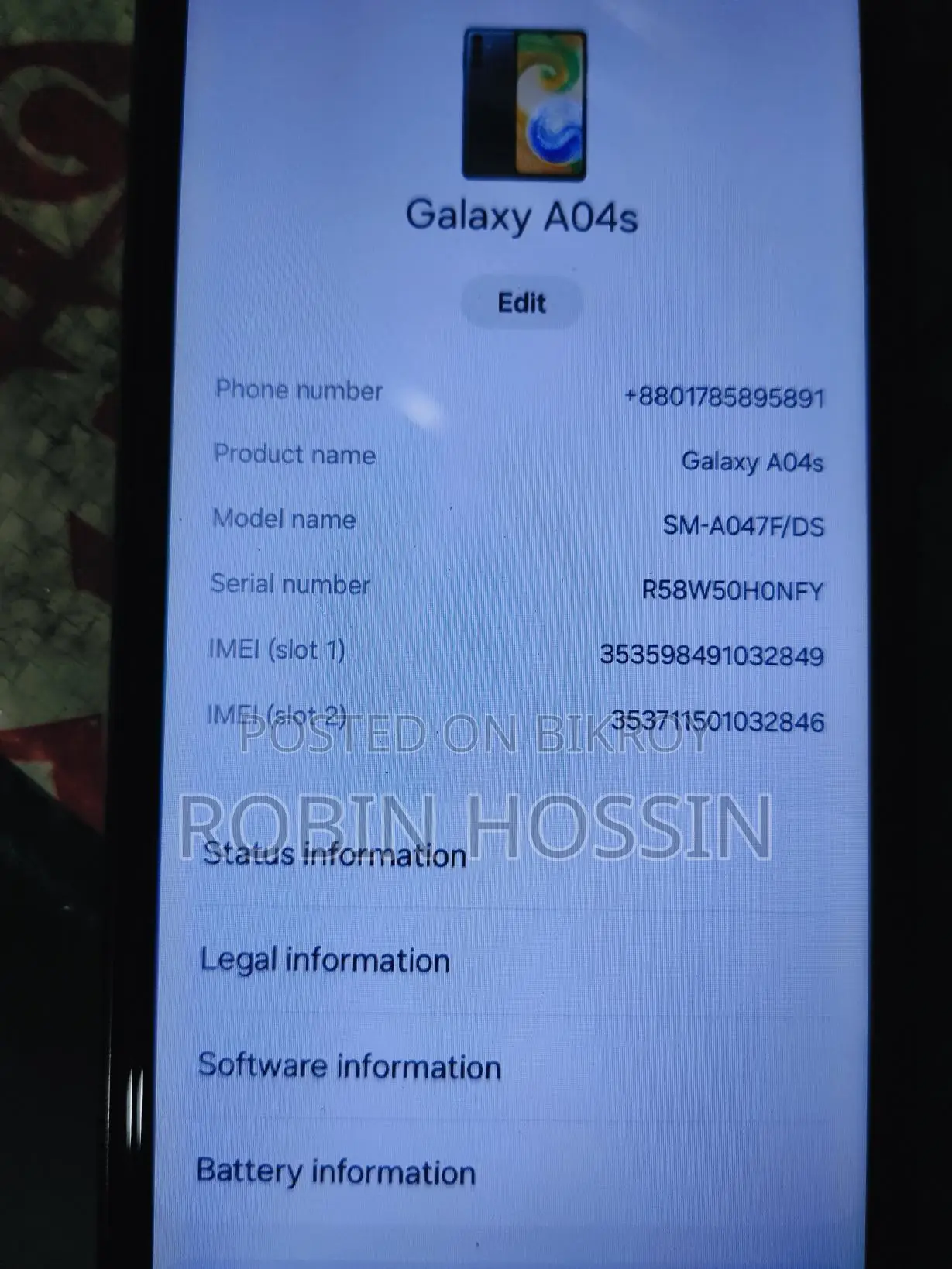 Samsung Galaxy A04 (Used)