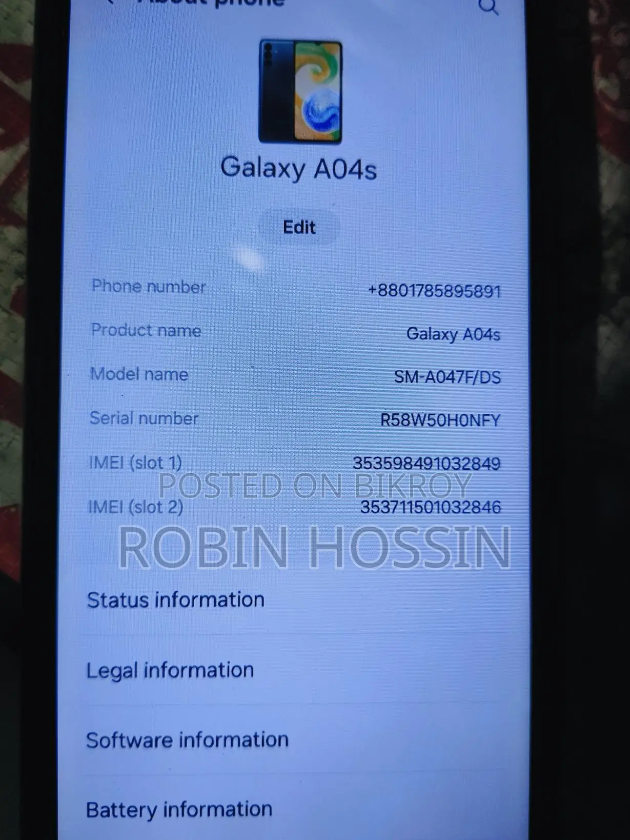 Samsung Galaxy A04 (Used)