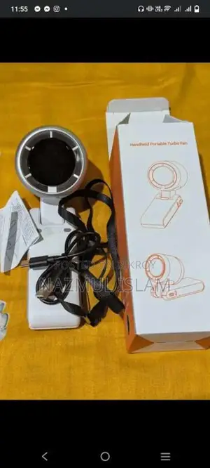রিচার্জেবল ৫-ইঞ্চি ফোল্ডিং ফ্যান HCZ21 সবুজ রঙ