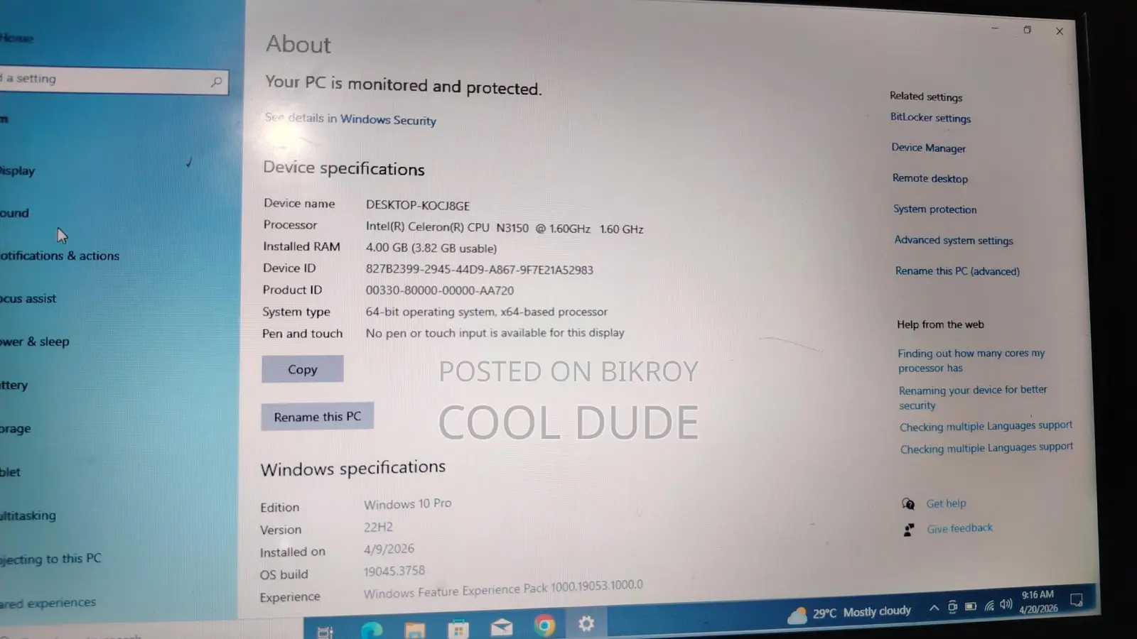 Lenovo Thinkpad Laptop for Sale