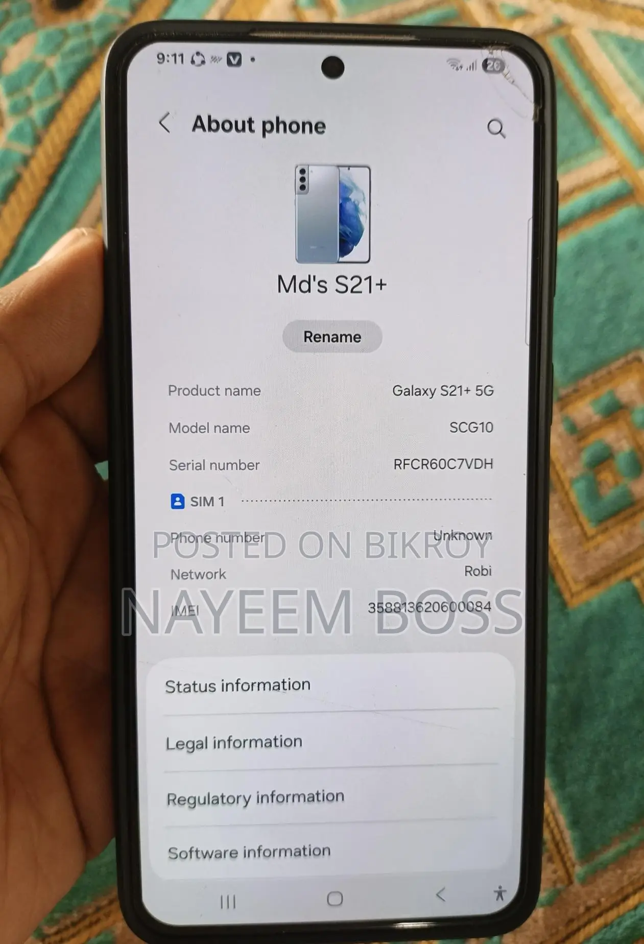 Samsung Galaxy S21+ 5G 256 GB Gold