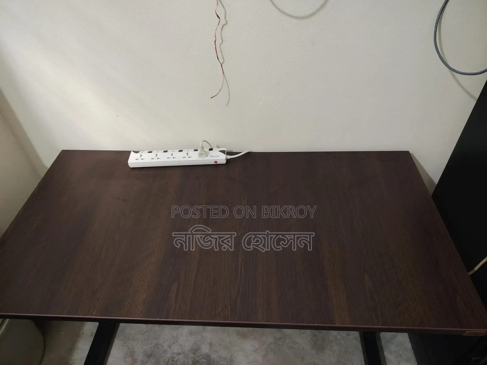Simplex Desk - T Shape, Dark Wood Grain