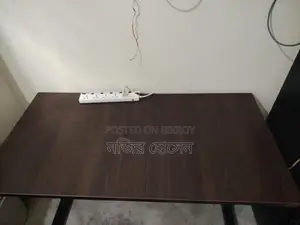 Simplex Desk - T Shape, Dark Wood Grain
