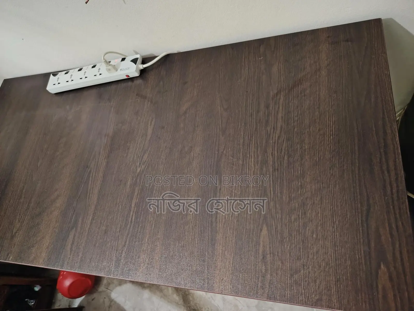 Simplex Desk - T Shape, Dark Wood Grain