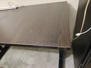 Simplex Desk - T Shape, Dark Wood Grain
