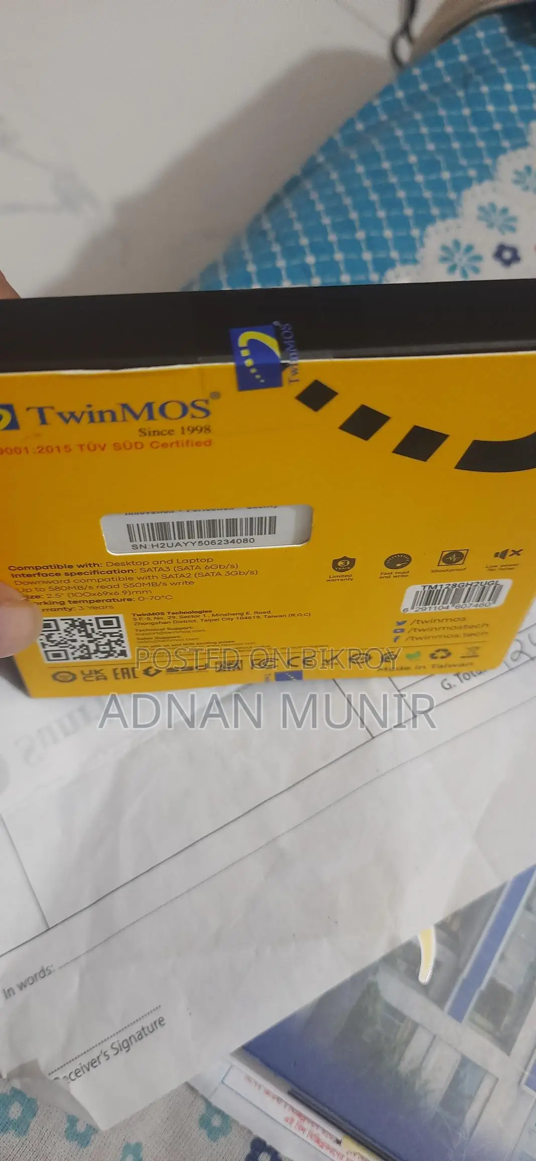 TwinMOS SSD SATA3 128GB